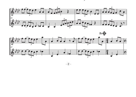 ♫楽譜「Honto」トランペット二重奏［MM4.5］