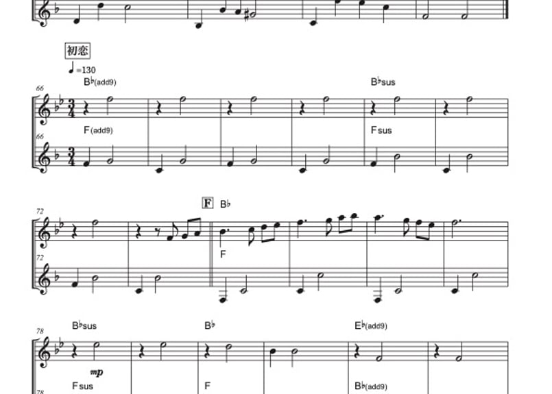 ニュー・シネマ・パラダイス」オーボエ＆ホルン二重奏［MM3⁺］パート譜