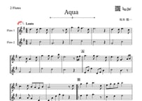 ♫楽譜「Aqua」フルート二重奏［MM3］