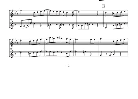 ♫楽譜「シルエット・ロマンス」フルート＆クラリネット二重奏［MM3.5］