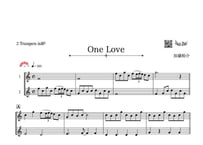 ♫楽譜「One Love」トランペット二重奏［MM4］