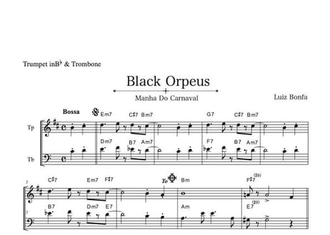 CATEGORY Black Orpheus | DuoDuo【二重奏楽譜専門店】