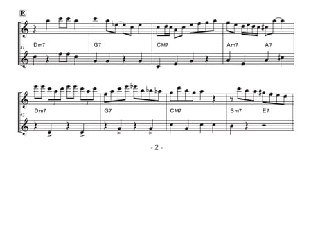 ♫楽譜「Fly Me To The Moon」フルート二重奏［Jazzシリーズ］