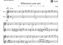 ♫楽譜「Wherever you are」オーボエ＆ホルン二重奏［MM3］