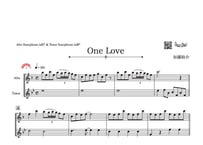 ♫楽譜「One Love」アルトサックス＆テナーサックス二重奏［MM4］