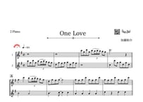♫楽譜「One Love」フルート二重奏［MM4］