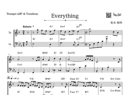 「Everything」トランペット＆トロンボーン二重奏［MM3.8］（コード付き）