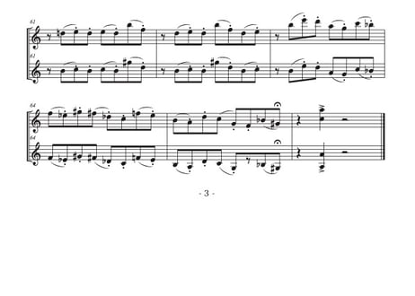 ※原曲キー「リベルタンゴ」ヴァイオリン二重奏［MM3.8]