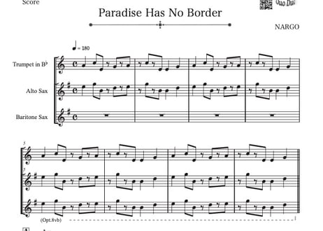 【三重奏】「Paradise Has No Border」トランペット＆アルトサックス＆バリトンサックス三重奏