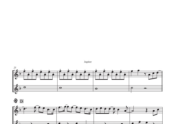 Jupiter／ジュピター」アルトサックス二重奏［MM3.3] | DuoDuo【二重奏