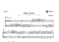♫楽譜「One Love」チェロ二重奏［MM4］