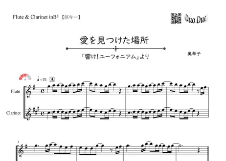フルート&クラリネット二重奏曲集　希少 フルート&クラリネット二重奏曲集 - メルカリ