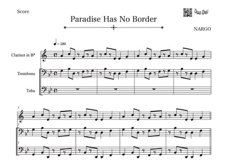 CATEGORY Paradise Has No Border | DuoDuo【二重奏楽譜専門店】
