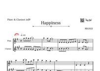 「Happiness」フルート&クラリネット二重奏［MM4］