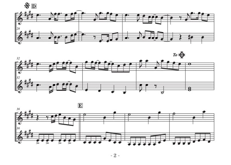 栄光の架橋」ヴァイオリン二重奏[MM3] | DuoDuo【二重奏楽譜専門店】