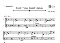 ♫楽譜「Song From a Secret Garden」クラリネット二重奏［MM3］
