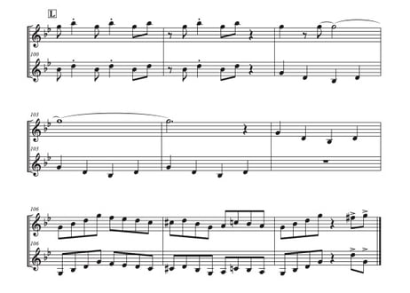 「ラッパと娘」トランペット二重奏[MM4]  パート譜付き！