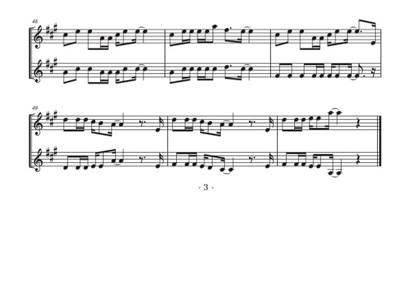 その他 Double Score アロハ・エ・コモ・マイ」ヴァイオリン二重奏[MM3］ | DuoDuo【二重奏