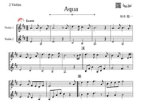 ♫楽譜「Aqua」ヴァイオリン二重奏［MM3］