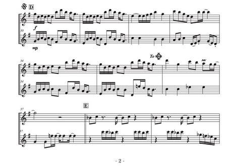 「愛をこめて花束を」アルトサックス二重奏［MM3.8］