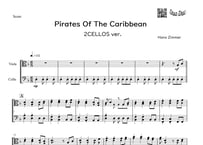 【完コピ】「Pirates Of The Caribbean／パイレーツ・オブ・カリビアン」2CELLOS ver.＜ビオラ＆チェロ二重奏＞【wakop版】