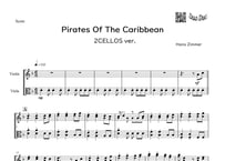 【完コピ】「Pirates Of The Caribbean／パイレーツ・オブ・カリビアン」2CELLOS ver.＜ヴァイオリン＆ビオラ二重奏＞【wakop版】
