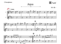 ♫楽譜「Aqua」アルトサックス二重奏［MM3］