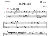 ♫楽譜「DIAMONDS」トロンボーン二重奏［MM3.5］
