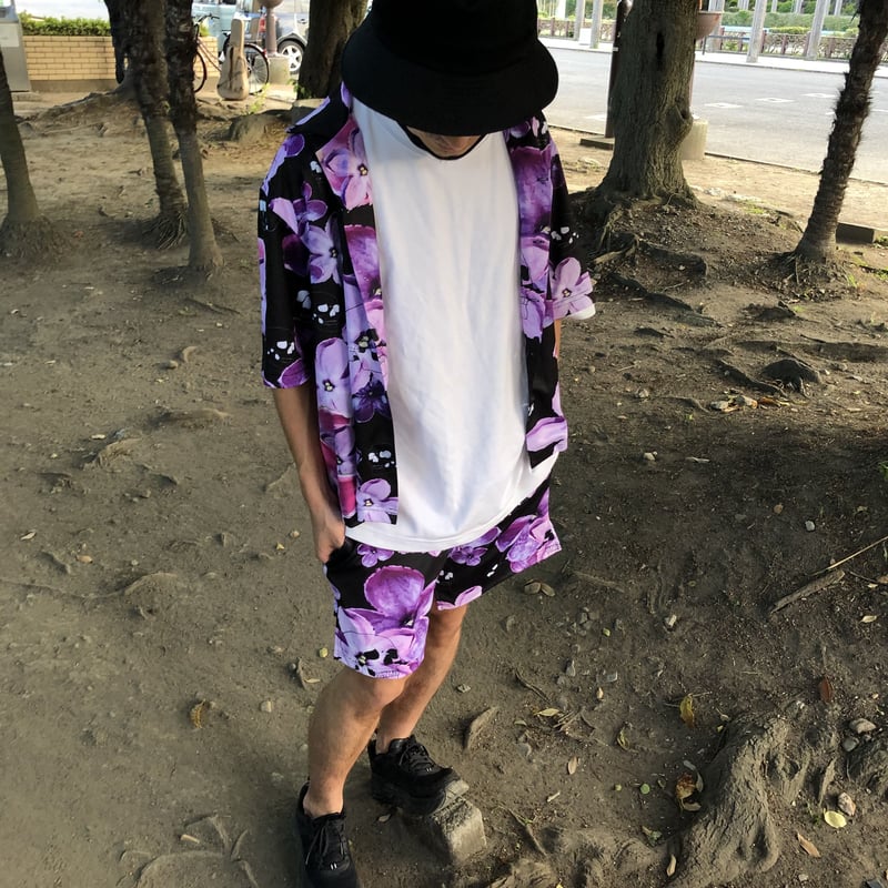 アロハシャツ 【ドクロ×スミレ】 | UGR UndergRound