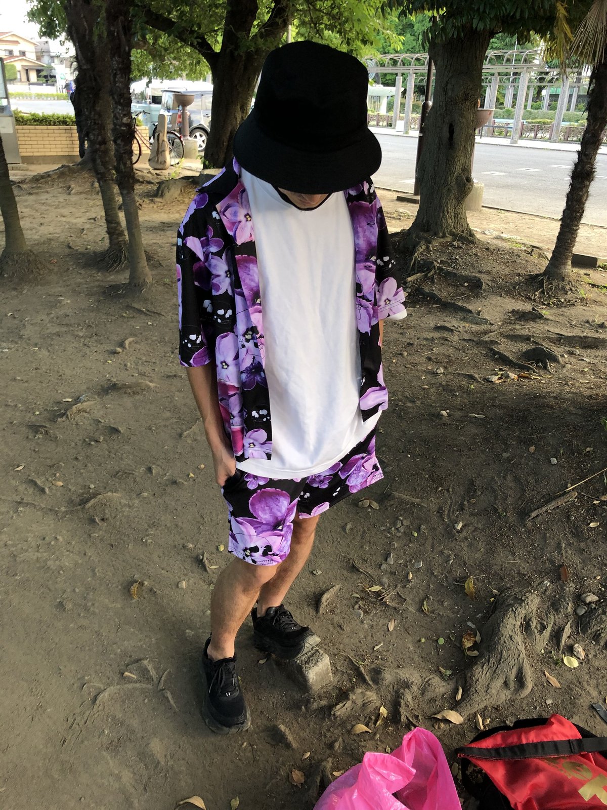 アロハシャツ 【ドクロ×スミレ】 | UGR UndergRound