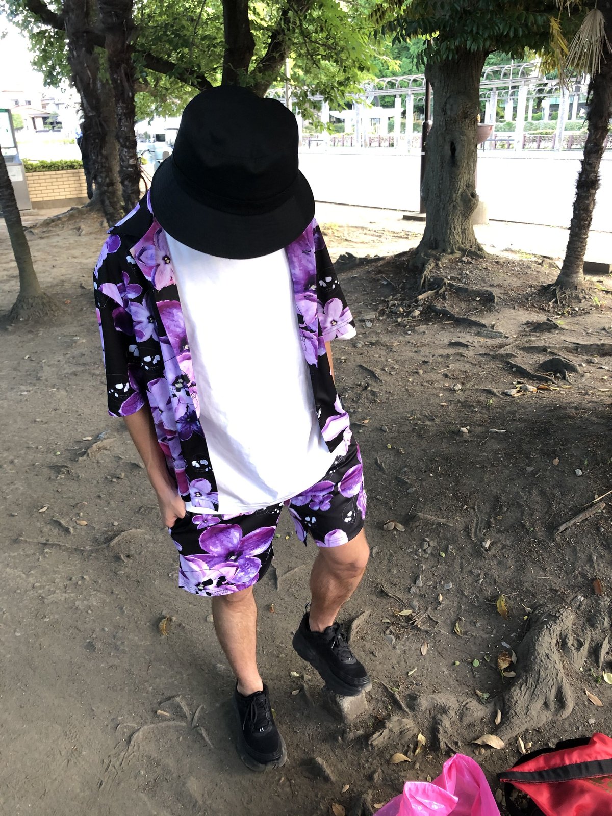 アロハシャツ 【ドクロ×スミレ】 | UGR UndergRound