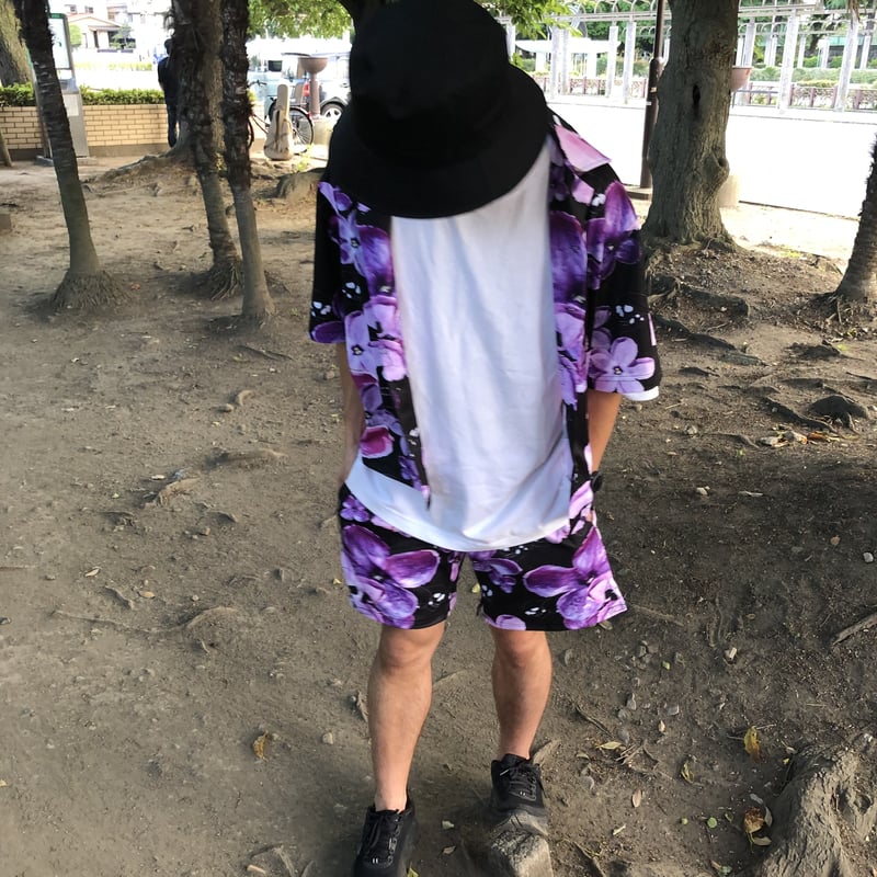 アロハシャツ 【ドクロ×スミレ】 | UGR UndergRound