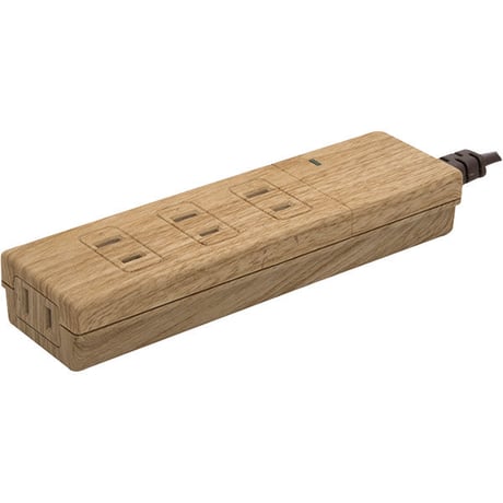 Natural Wood Tap AC4個⼝ 1.5m 木目調 おしゃれ インテリア 電源タップ Fargo