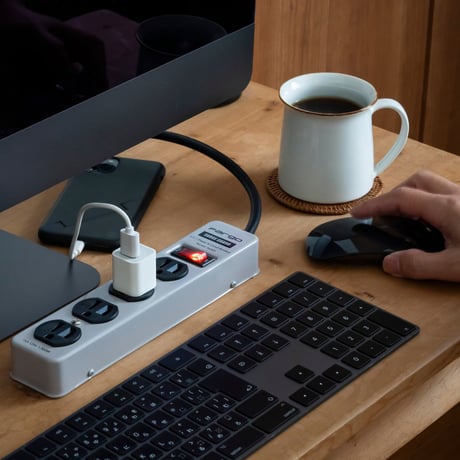 【ギフトバッグ対象】【選べる長さ2m/4m 】STEEL TAP 全5色 AC4個口 アース線 3ピンプラグ対応
