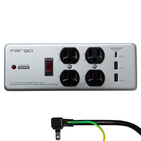 【新商品】【ノイズフィルタ搭載】STEEL TAP 2種類(AC6個口/AC4個口＋USB) 1.8m
