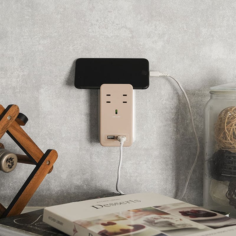 ギフトバッグ対象】【選べる14色】SATI COLOR AC4個口 4.2A USB TYP