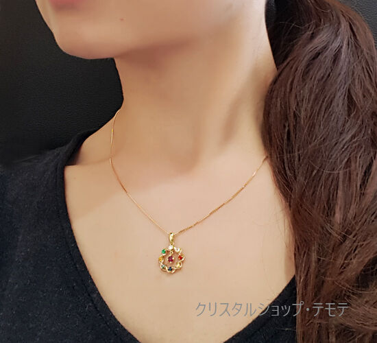 土日限定価格！超希少ぷっくりK18ペンダントトップ ナヴァラトナ9ストーン fit=scale-down,w=1200