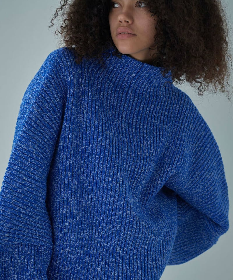 DRY BIG RIB KNIT（BLUE） | VIVAMUS