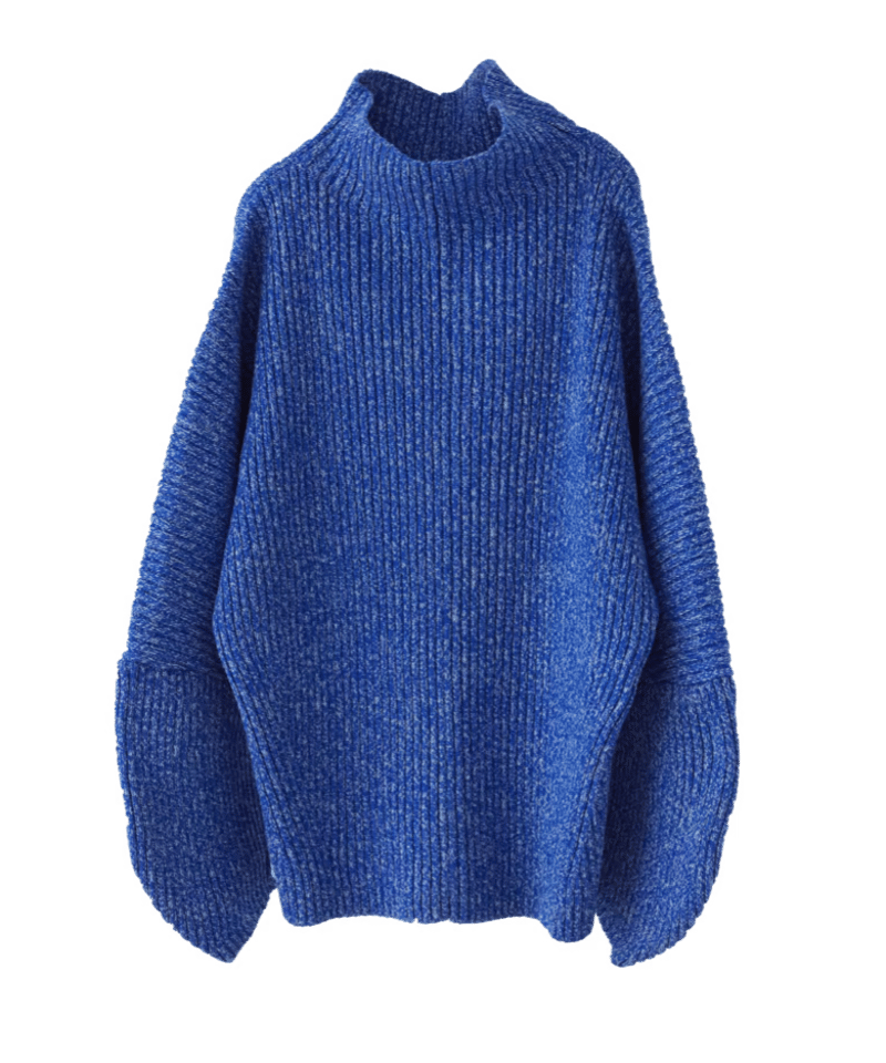 DRY BIG RIB KNIT（BLUE） | VIVAMUS