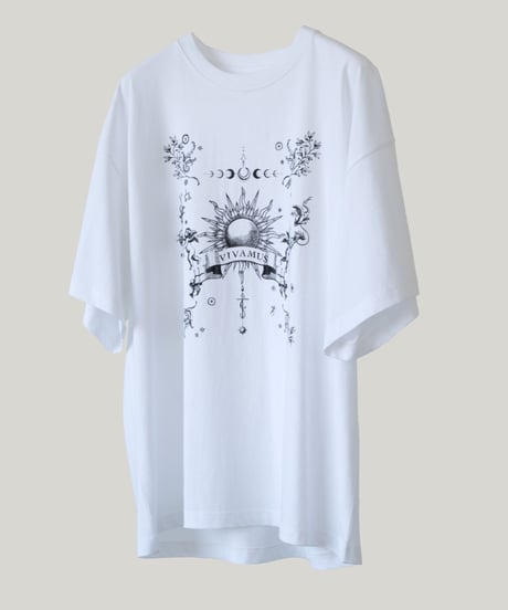 Geometric  Big  T-shirt （WHITE A）