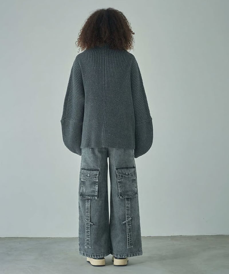 DRY BIG RIB KNIT（GRAY） | VIVAMUS