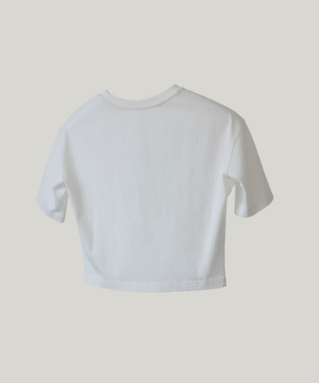 Geometric  Cropped  T-shirt（WHITE）