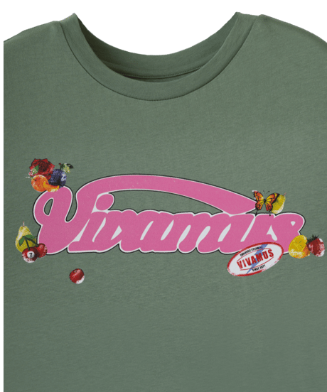 Fruit  Label  Cropped  T-shirt（GREEN）