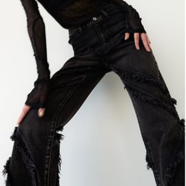パンツ VIVAMUS WAVE FRINGE DAMAGE DENIM brown VIVAMUS 24S/S Collection 新着アイテムのご紹介です！ | V