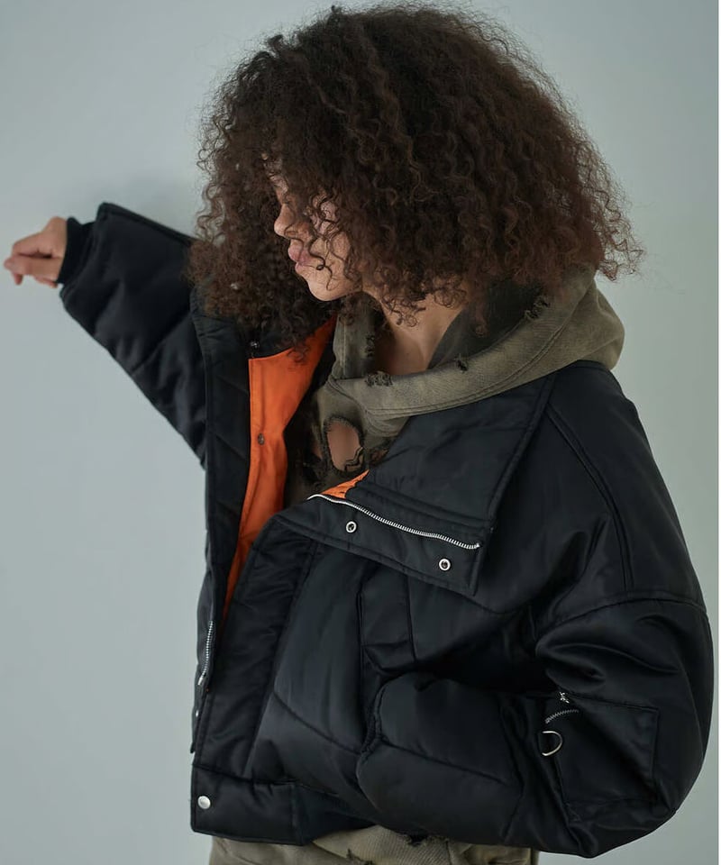 HIGHNECK VOLUME MA-1（BLACK） | VIVAMUS