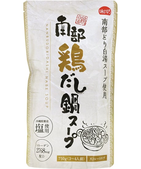 味の坊　南部鶏だし鍋スープ　750g