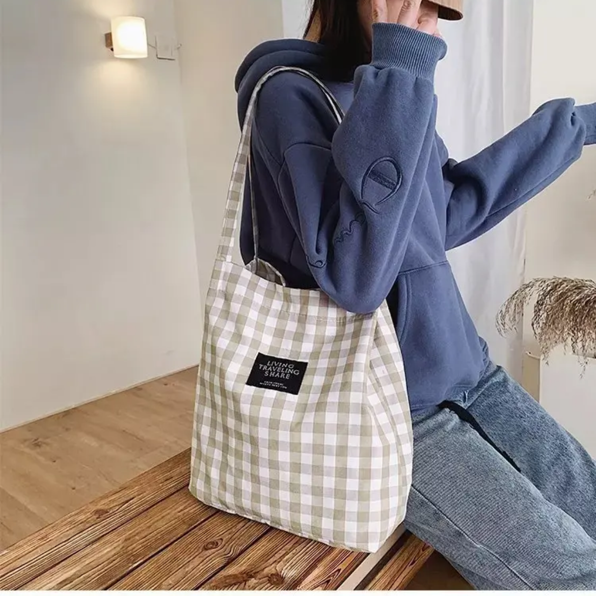 ギンガムチェック トートバッグ TBG97 | Syanamii