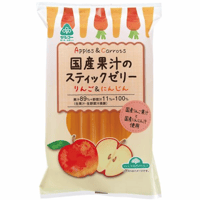 サンコー　国産果汁のスティックゼリー　りんご＆にんじん　192g（16g×12本）