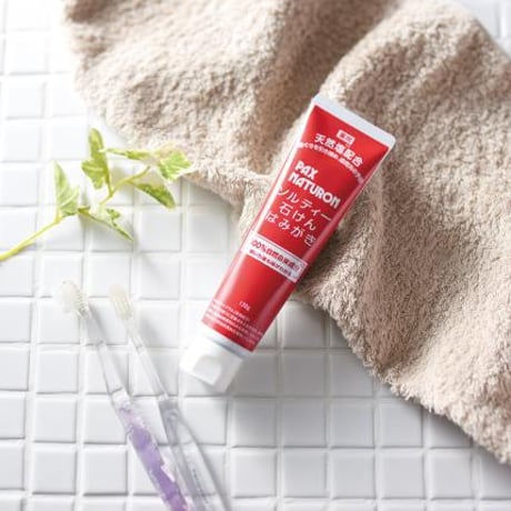 太陽油脂　パックスナチュロン　ソルティ―石けんはみがき　120g　【医薬部外品】