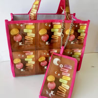 macaron チェーンポーチ付きトート